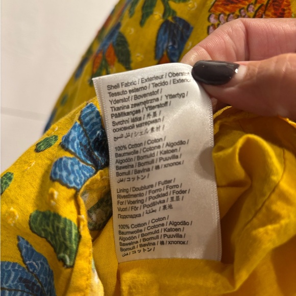 FARM Rio Summer Garden Vibrant Yellow Floral Maxi Dress Medium - Picture 6 of 9